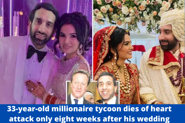 33-year-old millionaire tycoon dies of heart attack only eight weeks after his wedding