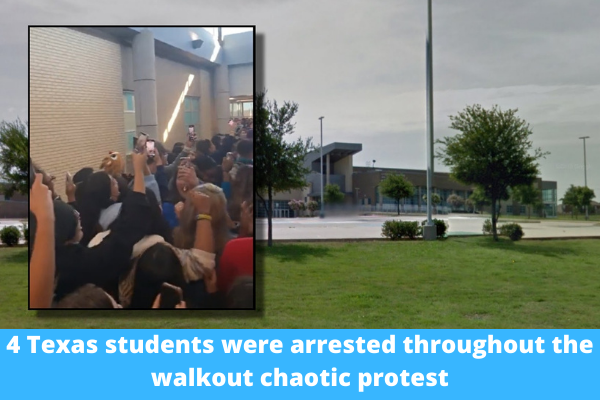 4 Texas students were arrested throughout the walkout chaotic protest
