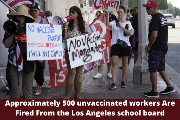 Approximately 500 unvaccinated workers Are Fired From the Los Angeles school board