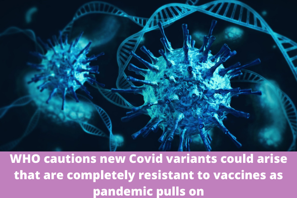WHO cautions new Covid variants could arise that are completely resistant to vaccines as pandemic pulls on