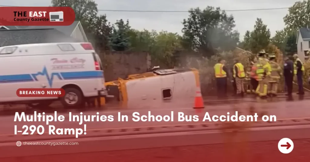 Multiple Injuries In School Bus Accident on I-290 Ramp!