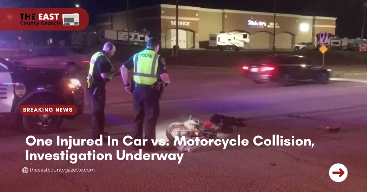 One Injured In Car vs. Motorcycle Collision, Investigation Underway