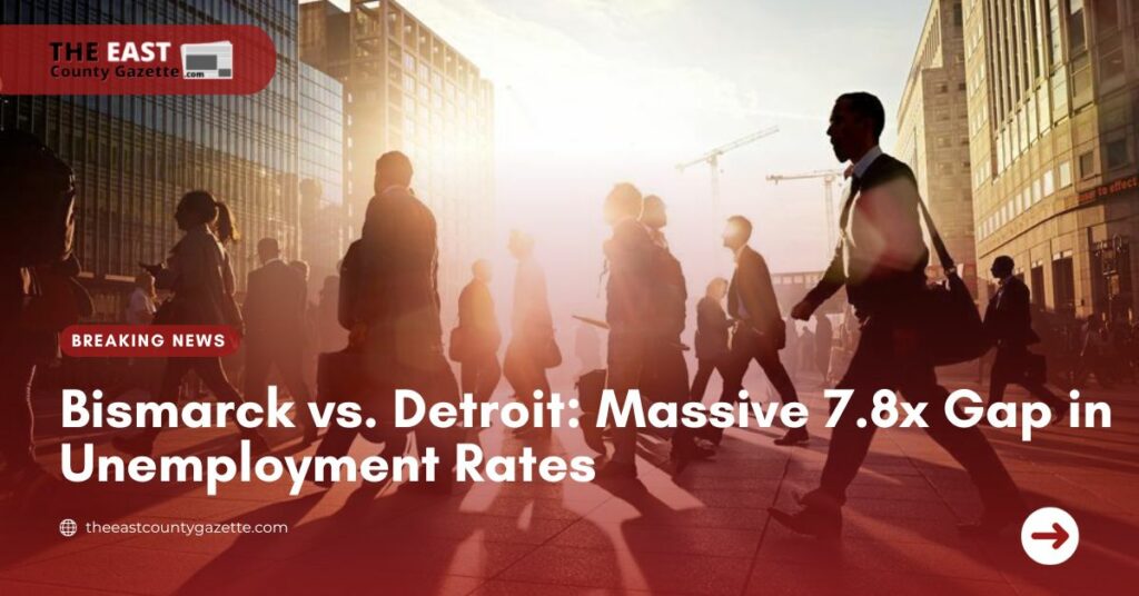 Bismarck vs. Detroit Massive 7.8x Gap in Unemployment Rates