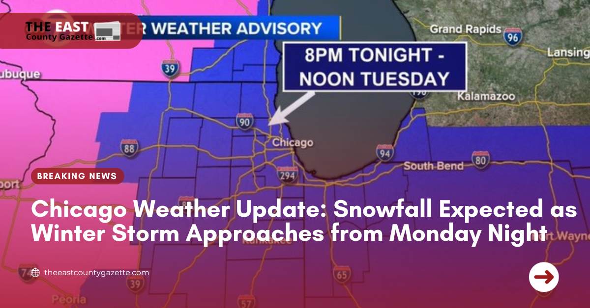 Chicago Weather Update Snowfall Expected as Winter Storm Approaches from Monday Night