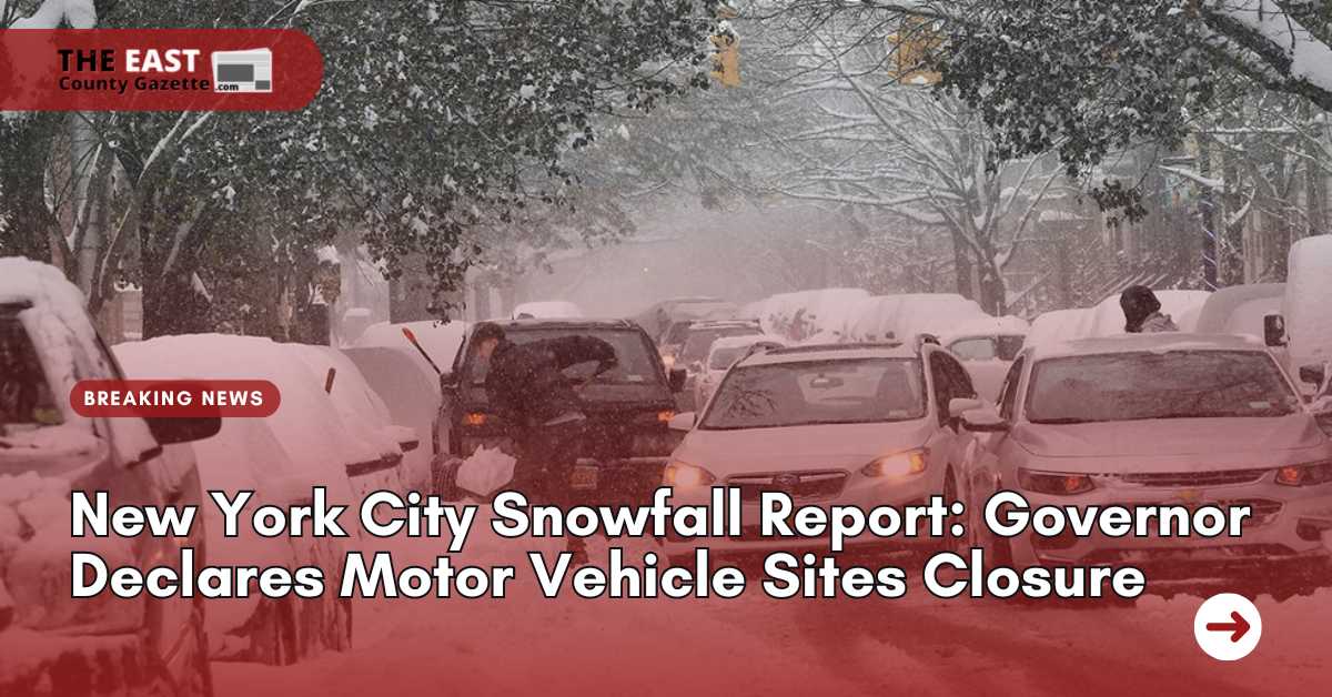 New York City Snowfall Report Governor Declares Motor Vehicle Sites Closure